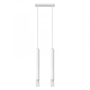 Moderne hanglamp Ishani, wit, staal, 2L