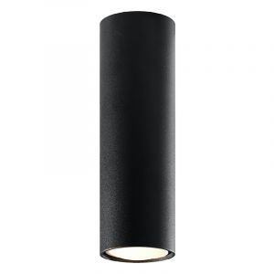 Zwarte opbouwspot Harley, aluminium, 20 cm