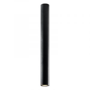 Zwarte opbouwspot Harley, aluminium, 60 cm