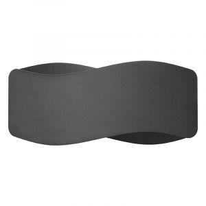 Moderne up down wandlamp Keely, zwart, aluminium