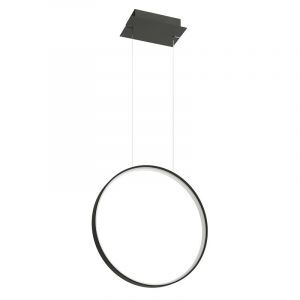 Moderne hanglamp Ringo, zwart, aluminium, 30w, 3000K