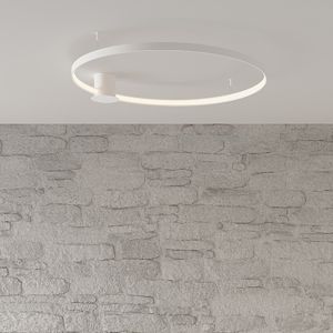 Moderne plafonnière Ringo, wit, aluminium, 30w, 3000K