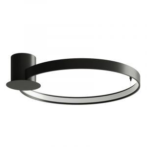 Moderne plafonnière Ringo, zwart, aluminium, 30w, 3000K