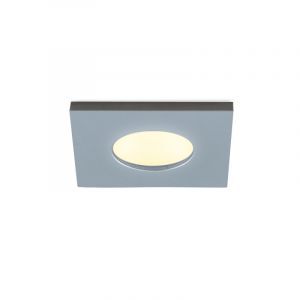 Vierkante geborsteld Chroom Verandaverlichting Dico, IP65, dimbaar
