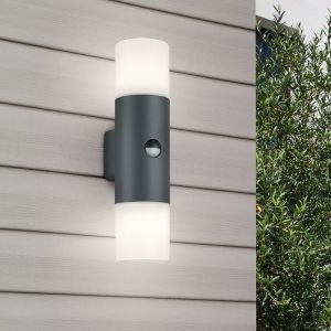 Antraciete buiten wandlamp met bewegingssensor modern, Fjelso, IP44