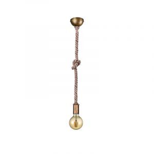 Landelijke hanglamp Inca, Oud Brons