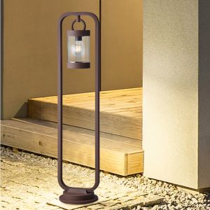 Roestkleur buitenlamp met schemersensor Sambesi, Modern