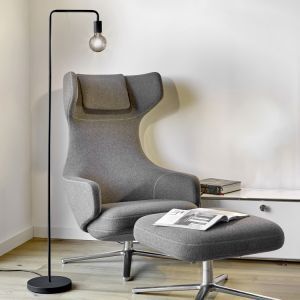 Zwarte vloerlamp modern, Ritual, met schakelaar