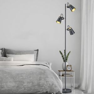 Zwarte vloerlamp modern, Skals, met schakelaar