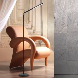 Chromen vloerlamp modern, Rebel, 6W, 3000K LED, met touchdimmer