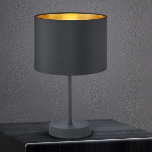 Zwarte tafellamp modern, Jeany, met schakelaar