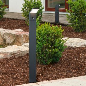 Antraciete staande buitenlamp met bewegingssensor, Solana, 9W, 3000K LED, IP54