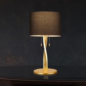 Gouden tafellamp modern, Ramten, 3W, 3000K LED, met trekschakelaar