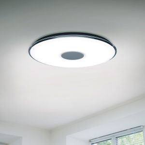 Witte plafonnière metaal, Vibol, 45W, 3000K LED, met afstandsbediening