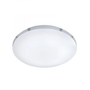 Chromen badkamer plafondlamp kunststof, Brunella, 24W, 3000K LED, IP44