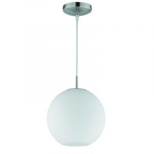 Riley hanglamp, kleinste versie, mat messing en wit