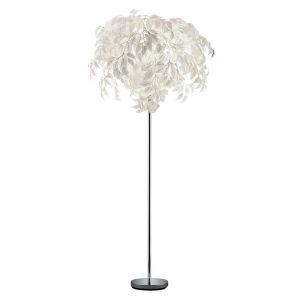Chromen vloerlamp retro, Urwa, met schakelaar