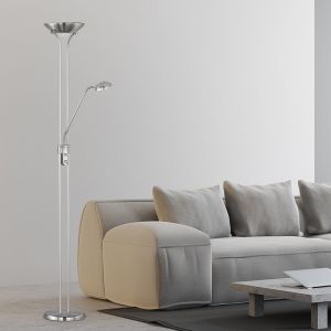 Zwarte vloerlamp modern, Aiden, 20W, 3000K LED, met schakelaar