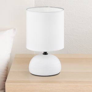 Keramische tafellamp wit, Yeraz, met schakelaar