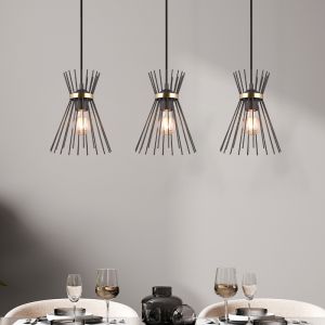 Zwarte hanglamp industrieel, Fransiscus