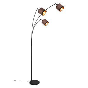 Taupe booglamp modern, Denley, met schakelaar