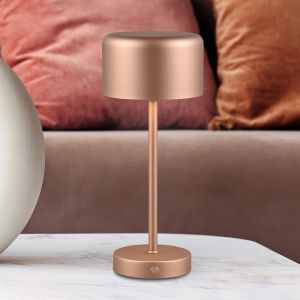 Bronzen tafellamp modern, Dustin, 1,5W, 3000K LED, met touchdimmer