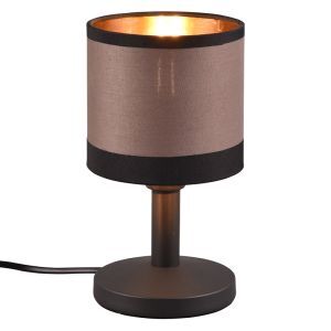 Taupe tafellamp modern, Denley, met schakelaar