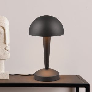 Zwarte tafellamp modern, Delila, met touchdimmer