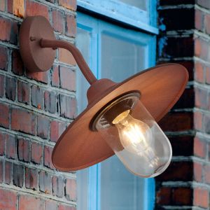 Industriële buitenlamp Verena, Roestkleurig