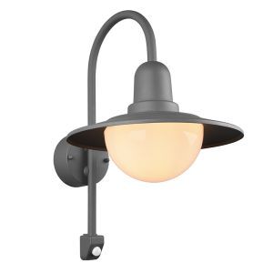 Moderne buiten wandlamp Semmy, Antraciet, met bewegingssensor