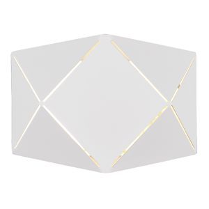 Witte wandlamp Soloro, metaal, modern, 6 watt