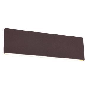Roestkleurige up down wandlamp Coscon, metaal, modern, 6 watt