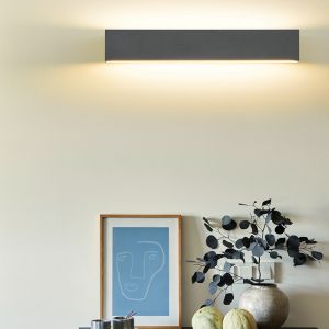 Antraciete up down wandlamp Coscon, metaal, modern, 9 watt