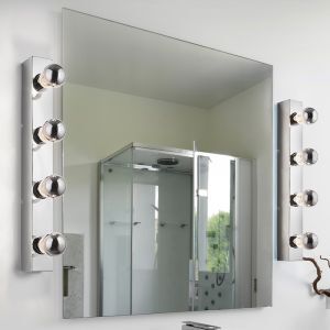 Chromen wandlamp Rinaldo, metaal, modern, IP44