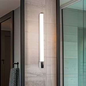 Moderne wandlamp Bernou, chroom, kunststof, geïntegreerde LED