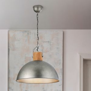 Nikkelen hanglamp Amarey, metaal, vintage