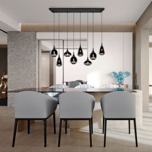 Zwarte hanglamp rookglas, Sybren