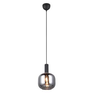 Grijze eettafel hanglamp rookglas, Nurullah