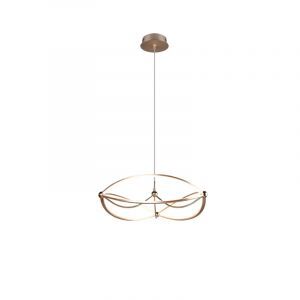 Moderne hanglamp Remy, messing, 42w geintegreerd LED