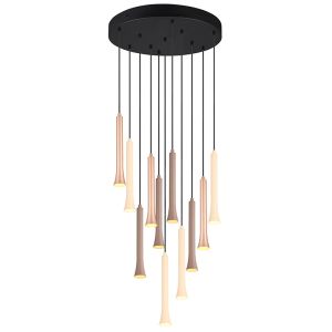 Zwarte eettafel hanglamp modern, Albartus, 3W, white switch LED, 3-staps dimbaar