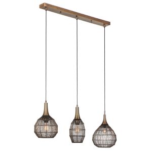 Bronzen hanglamp landelijk, Rins
