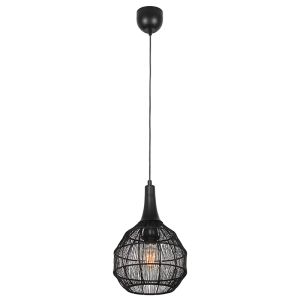 Zwarte hanglamp landelijk, Rins