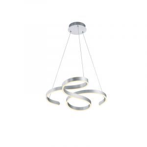 Zilveren hanglamp Davu, metaal, modern, 52 watt