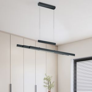 Zwarte hanglamp modern, Jessey, 42W, warm tot koud wit verstelbare LED, met touchdimmer