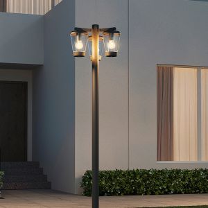 Moderne buitenlamp Kerstin, antraciet, aluminium, IP44
