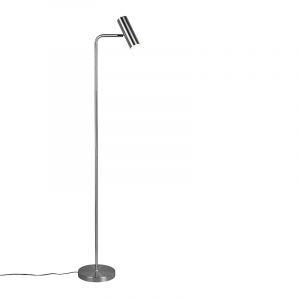 Nikkelen vloerlamp modern, Kaso, met schakelaar