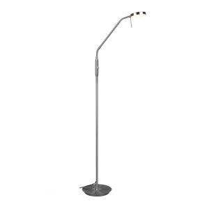 Nikkelen booglamp modern, Bilge, 12W, in lichtkleur verstelbare LED, met schakelaar