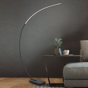 Moderne booglamp Yoel, zwart, 18w geintegreerd LED