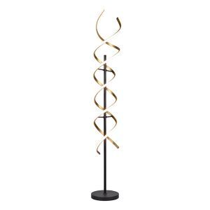 Messing vloerlamp design, Sylvian, 32W, warm tot koud wit verstelbare LED, met touchdimmer