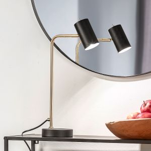 Messing tafellamp modern, Kaso, met schakelaar